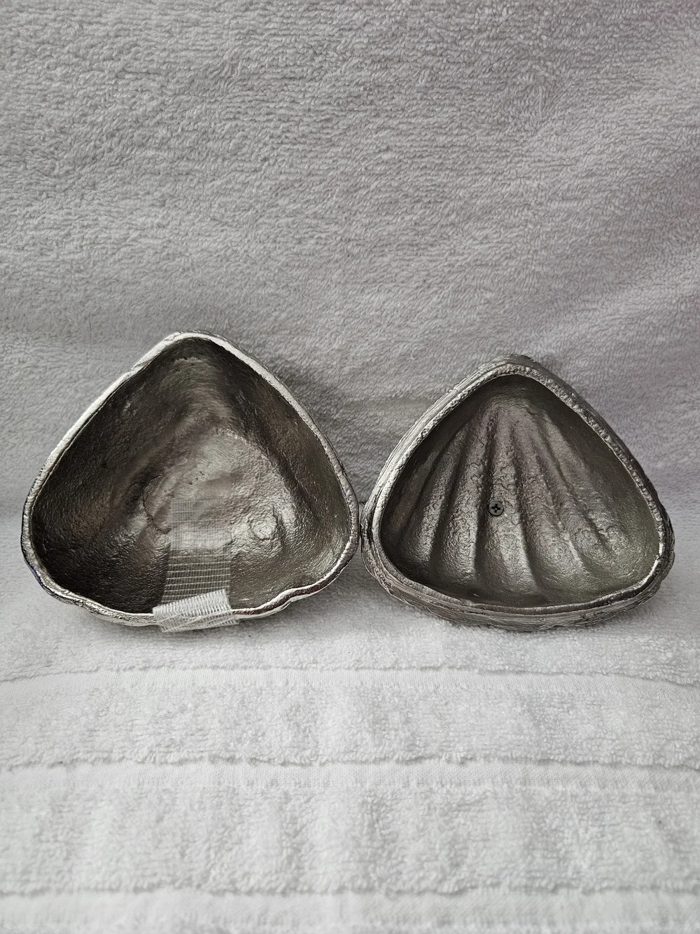 Threshold Studio McGee Silver Shell Container Metal Covered Trinket Box